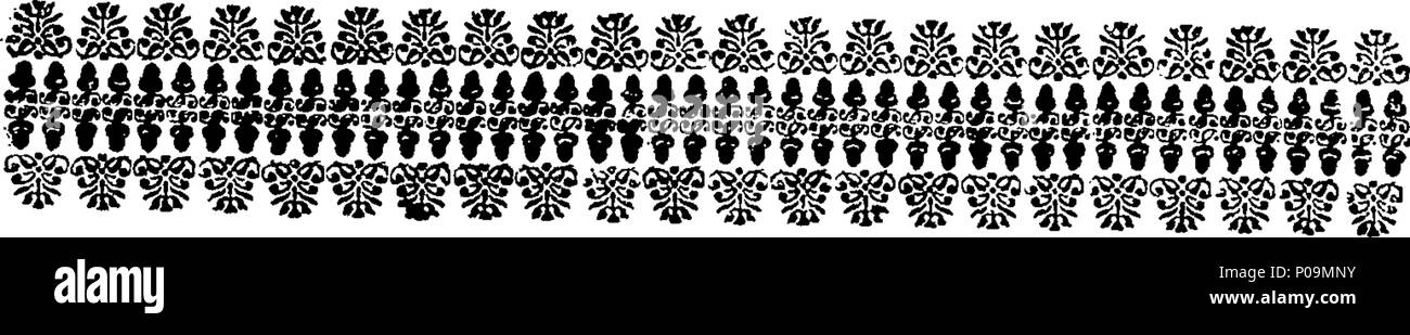. Inglese: Fleuron dal libro: una storia naturale di insetti in inglese. Illustrata con un centinaio di piastre di rame, curiosamente Engraven dalla vita: e proprio colorato mediante l'autore Eleazar Albin, pittore. A cui si aggiungono le note di grandi dimensioni e molti curiosi di osservazioni. Da W. Derham, D. D. Fellow della Royal Society. 136 Una storia naturale di insetti inglese Fleuron T180297-47 Foto Stock