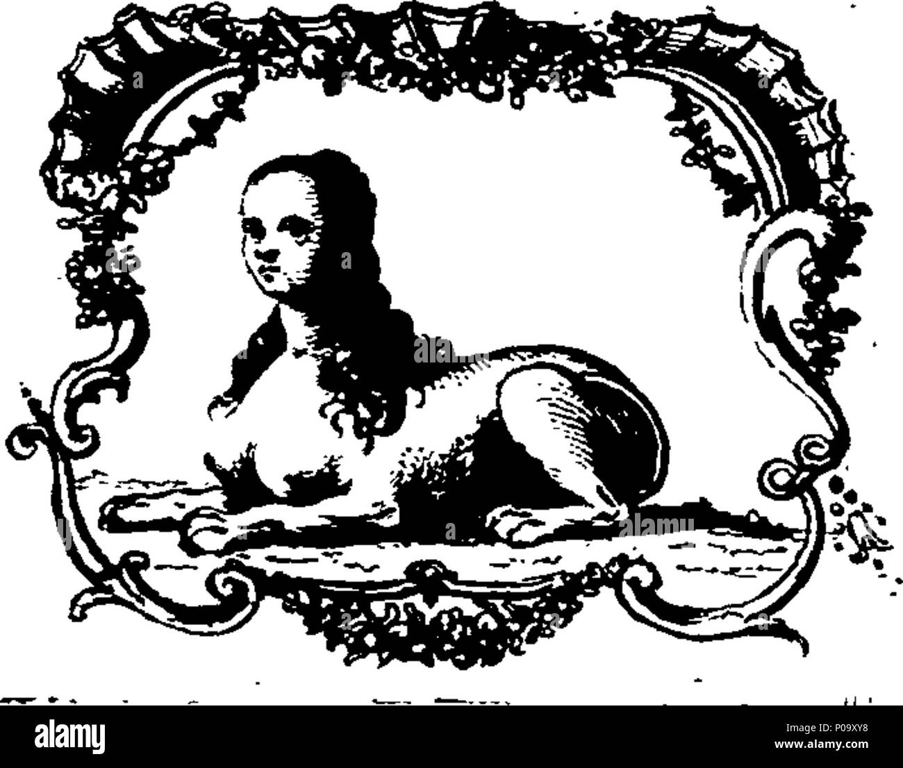 . Inglese: Fleuron dal libro: un conto la vita e gli scritti di Edmund Dickinson, M.D. Medico in sede ordinaria al re Carlo e King James II. A cui si aggiunge un trattato sul Grecian giochi, stampato dal medico del proprio manoscritto. Da William Nicolas Blomberg, A. M. Rettore e Vicario di Fulham. 290 Un conto la vita e gli scritti di Edmund Dickinson, M Fleuron T130388-3 Foto Stock