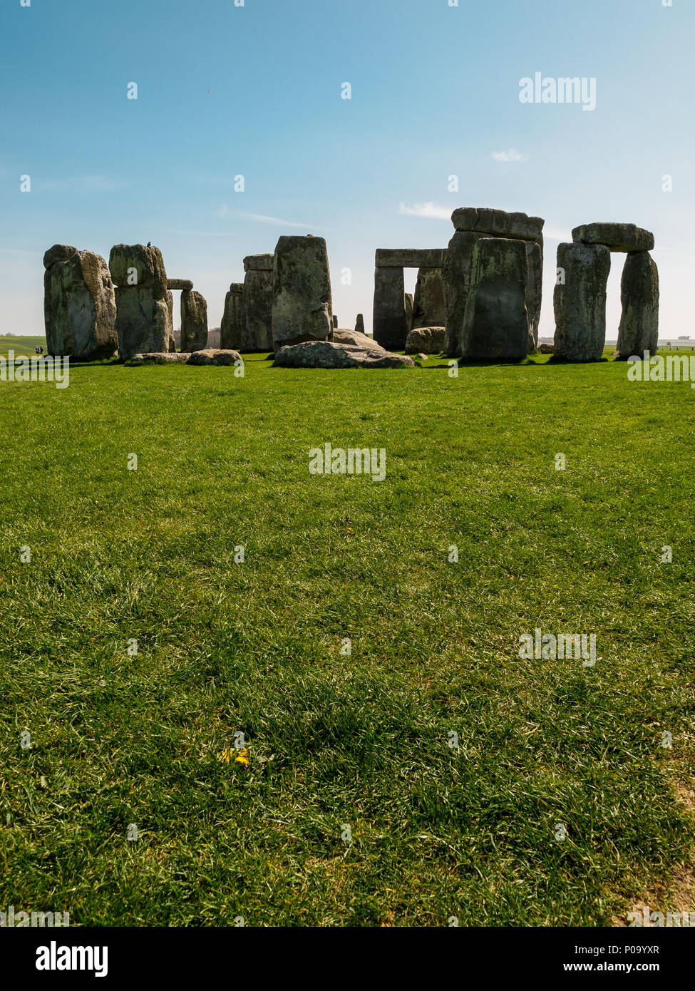 Stonehenge, Salisbury, Regno Unito - 10 Aprile 2018 - Stonehenge - un antico preistorico monumento di pietra vicino a Salisbury Foto Stock