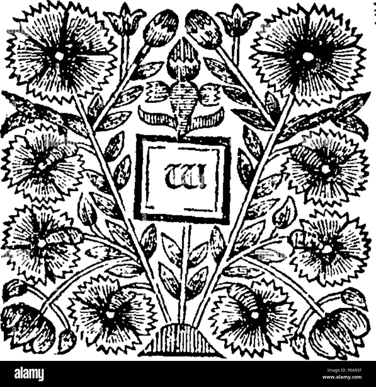 . Inglese: Fleuron dal libro: un atto per continuare l'ex agisce per l'incoraggiamento delle monete, e per incoraggiare la portando le monete straniere e British o piastra di stranieri per essere coniato, e per la messa a disposizione per le zecche in Scozia e per il perseguimento di infrazioni concernenti la moneta in Inghilterra. 295 Un atto per continuare l'ex agisce per l'incoraggiamento della monetazione Fleuron N051622-2 Foto Stock