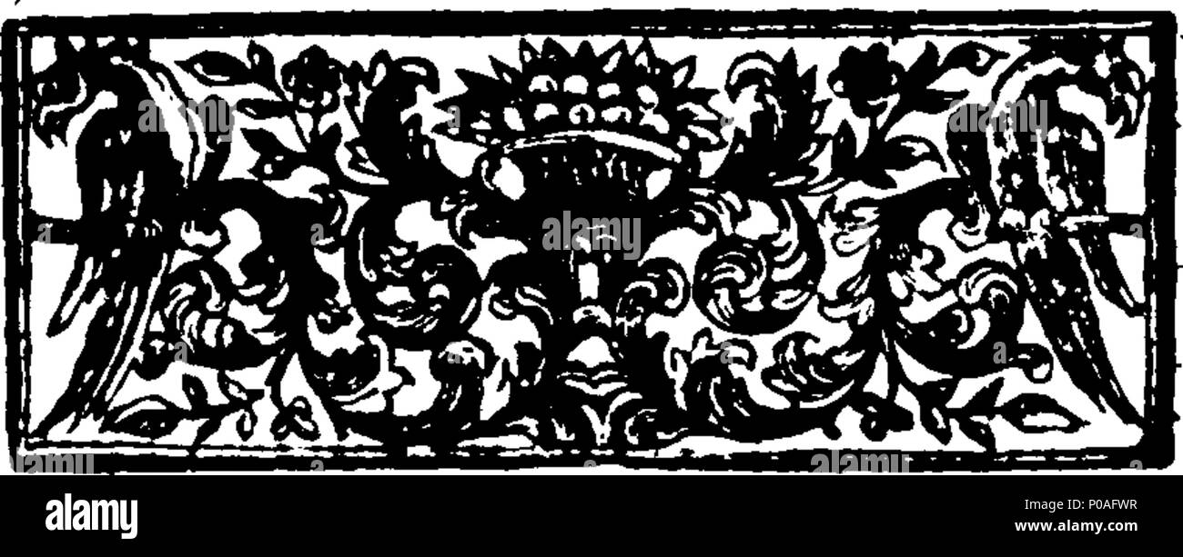 . Inglese: Fleuron dal libro: un nuovo viaggio in Francia; con una descrizione esatta della costa del mare da Londra a Calais, e delle strade di là a Orleans e torna di nuovo a Dieppe: dare un conto della condizione attuale di quel paese. Intermixt con diverse avventure di deviazione e le transazioni che avvengono'd vi ultimamente. Il tutto molto piacevole e utile per i quali il viaggio in questo modo. 154 Un nuovo viaggio in Francia; con una descrizione esatta della costa del mare da Londra a Calais Fleuron T039877-4 Foto Stock