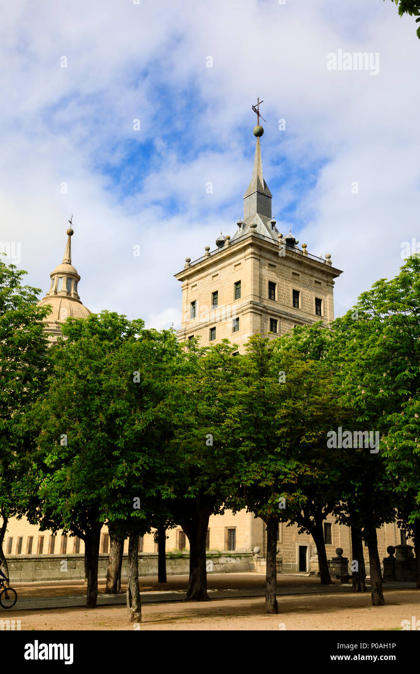 El Escorial Monastero, San Lorenzo, Madrid, Spagna. Maggio 2018 Foto Stock