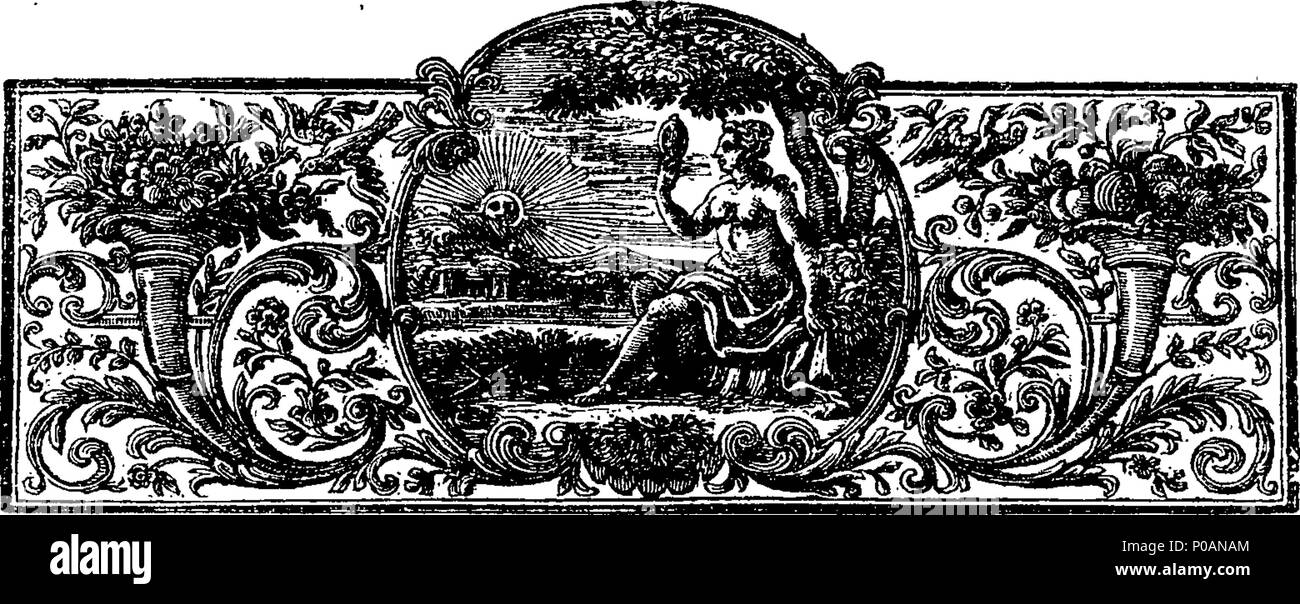 . Inglese: Fleuron dal libro: una parafrasi sul Cantico dei tre bambini. In strofe irregolari. 166 una parafrasi sul Cantico dei tre bambini. In strofe irregolari. Fleuron T128474-5 Foto Stock