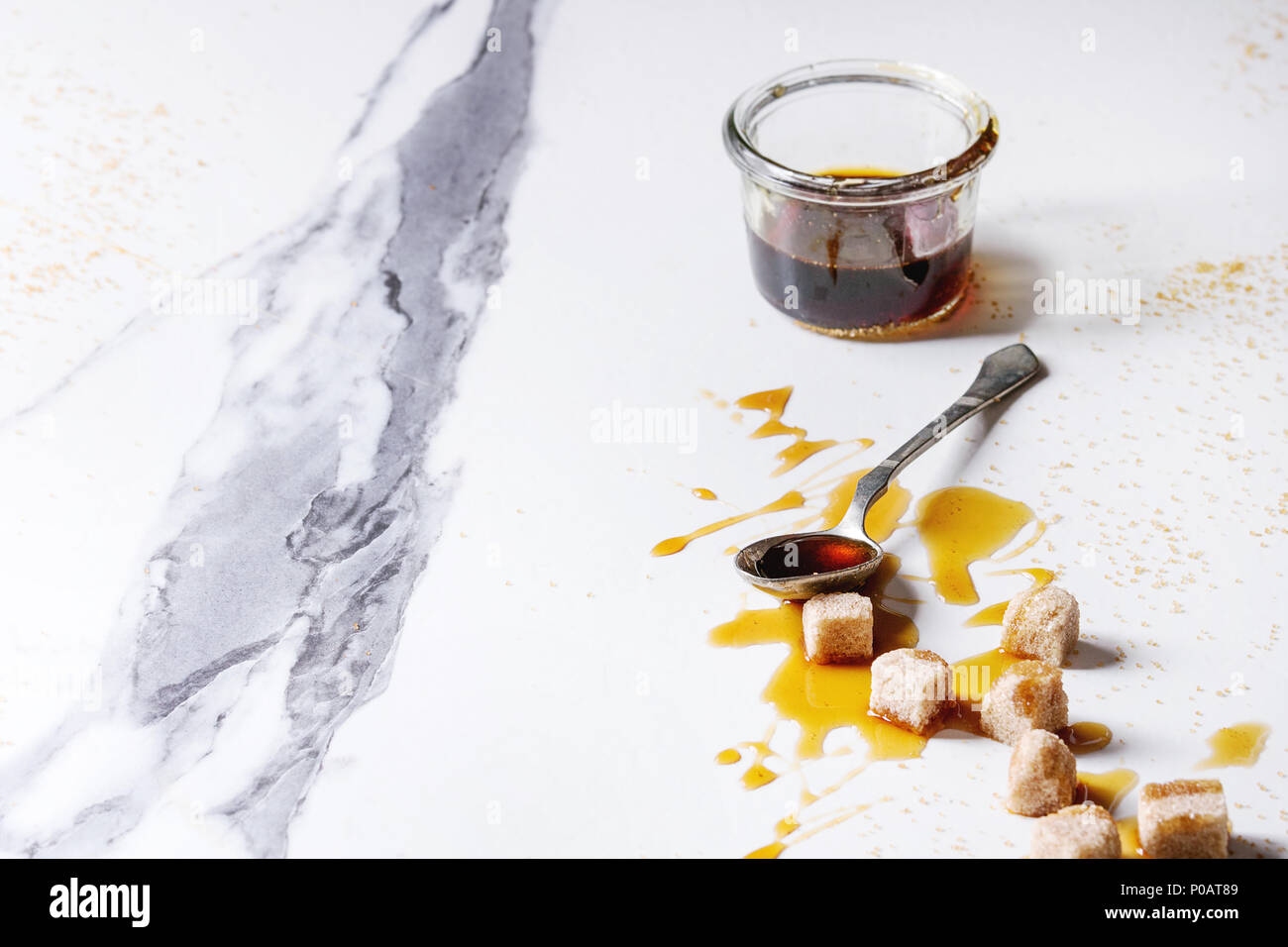 Zucchero liquido caramello Foto Stock