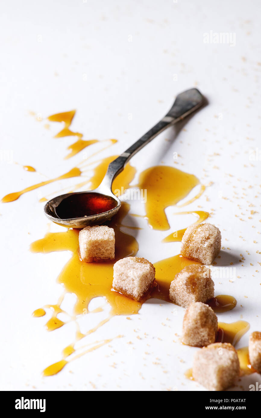 Zucchero liquido caramello Foto Stock