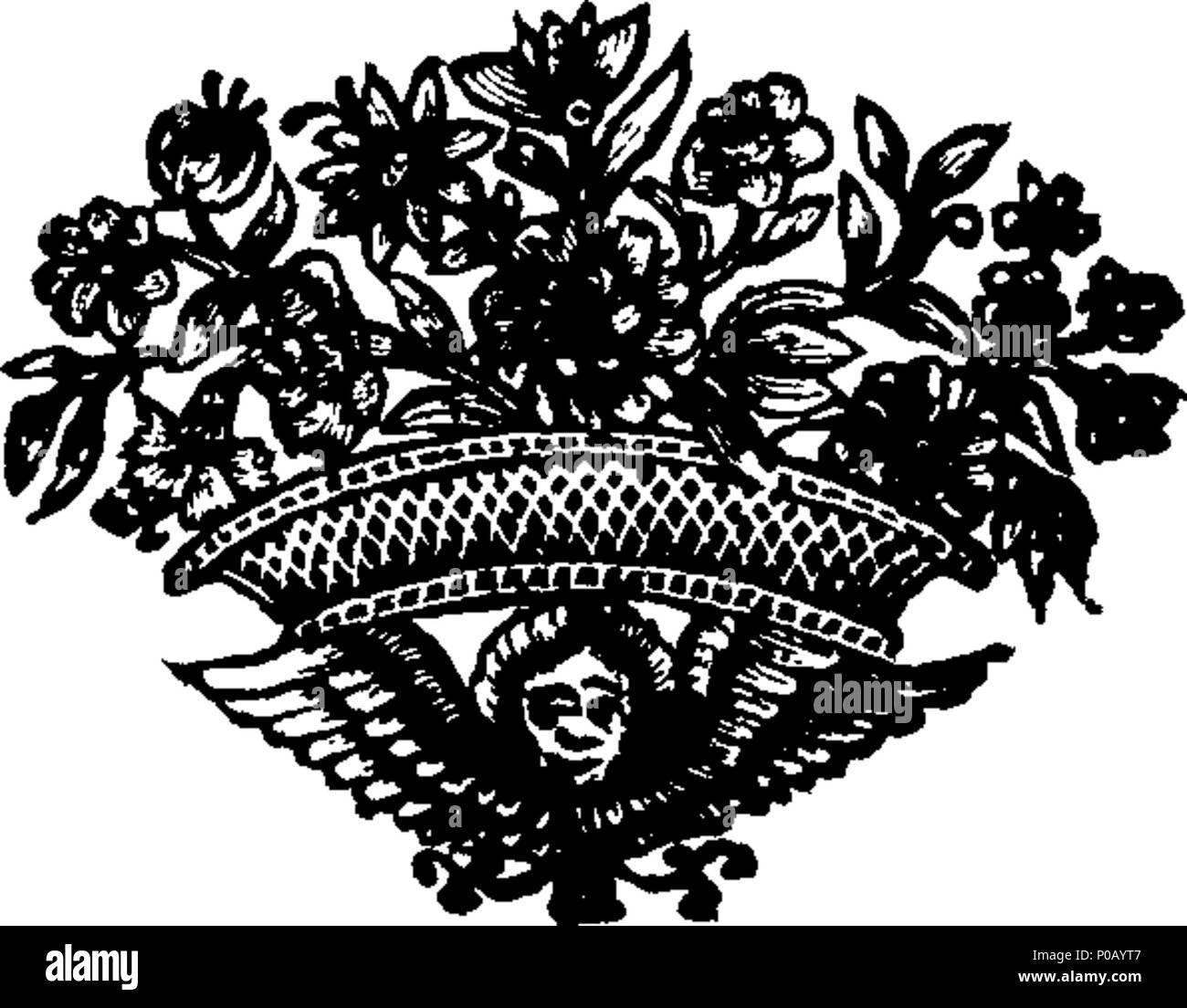 . Inglese: Fleuron dal libro: un conto del vertues, utilizzare, dose e meraviglioso modo di funzionamento del Pilulae Polychrestae. Che velocemente e in maniera sicura estirpare quelle Opprobria di medici, la gotta, la follia e la malinconia di tutti i tipi, pietre e ghiaia nei reni, &c. qui di seguito specificate. 293 Un account del vertues, utilizzare, dose e meraviglioso modo di funzionamento del Pilulae Polychrestae Fleuron T018455-1 Foto Stock