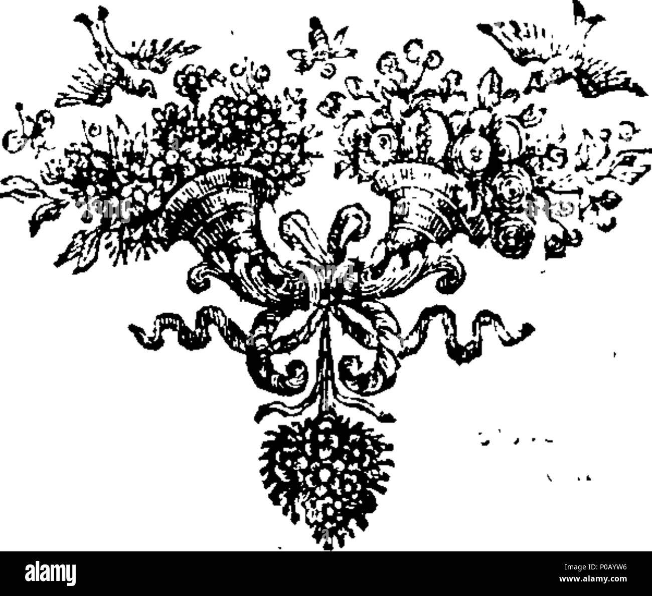 . Inglese: Fleuron dal libro: un nuovo metodo per la lingua italiana: o, ad un breve tratto di strada per imparare. Diviso in due parti. Nella prima sono tutte le regole, diviso in ventisei lezioni; con alcuni tavoli, mediante il quale le lezioni possono essere chiaramente comprensibili a prima vista. La seconda parte contiene una raccolta di diverse frasi e frasi italiane, mediante il quale una persona può esprimersi su qualsiasi discorso di alcun tipo in detta lingua. Più umilmente dedicato a destra onorevole signora Dorothea Savelli, contessa di Burlington, &c. Da Angelo Maria Cori, Romano; Master del Latino, Spagnolo Foto Stock