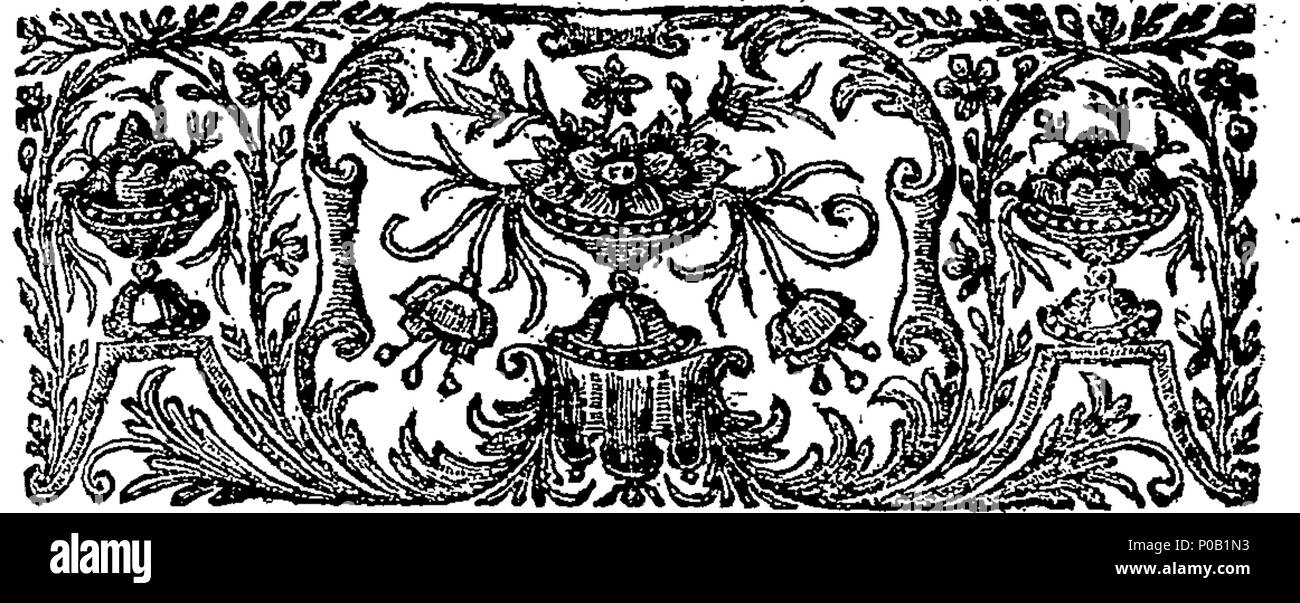 . Inglese: Fleuron dal libro: una nuova revisione di Londra: essendo un sondaggio esatta, ultimamente adottate, di ogni strada e lane corte, vicolo, piazza, vicino, Verde, Wharf, Fila, giardino, campo e di tutti i luoghi, con quale nome infatti chiamata'd, all'interno delle città, libertà, o periferia di Londra, Westminster e il Borough di Southwark. In ordine alfabetico digerito. Ai quali si sono aggiunti, I. I tassi di valuta estera e di lettere Domestick, II. Un esatto e corretto elenco di tutti i State-Coaches, i carri e i vettori, dove essi Inn at a Londra, e Giorni che andare fuori città. III. Un elenco (mai prima fatto) di tutte le case di th Foto Stock