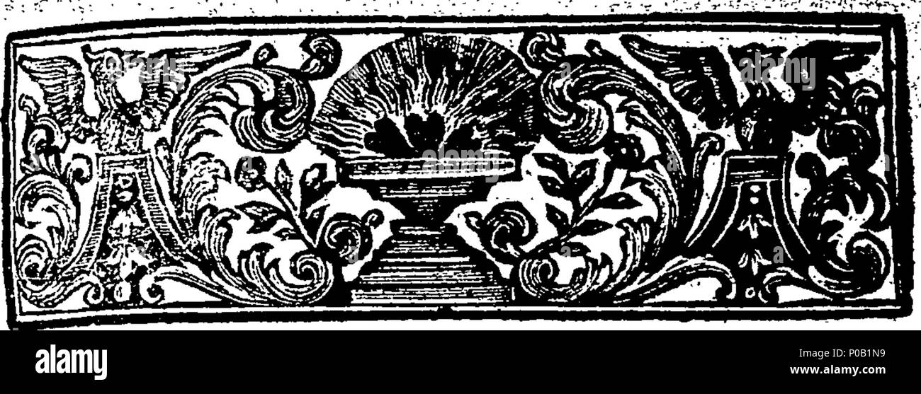 . Inglese: Fleuron dal libro: una nuova revisione di Londra: essendo un sondaggio esatta, ultimamente adottate, di ogni strada e lane corte, vicolo, piazza, vicino, Verde, Wharf, Fila, giardino, campo e di tutti i luoghi, con quale nome infatti chiamata'd, all'interno delle città, libertà, o periferia di Londra, Westminster e il Borough di Southwark. In ordine alfabetico digerito. Ai quali si sono aggiunti, I. I tassi di valuta estera e di lettere Domestick, II. Un esatto e corretto elenco di tutti i State-Coaches, i carri e i vettori, dove essi Inn at a Londra, e Giorni che andare fuori città. III. Un elenco (mai prima fatto) di tutte le case di th Foto Stock