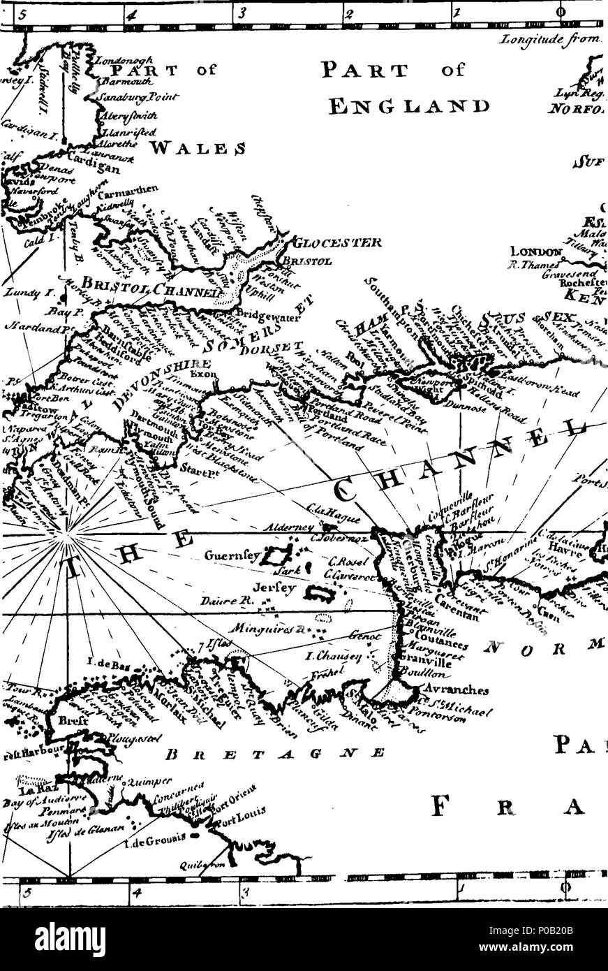 . Inglese: Fleuron dal libro: UNA NUOVA IMP della tasca mapps di tutte le contee di Inghilterra e Galles. Annunziando la situazione di tutte le città, borghi, Market-Towns, e la maggior parte dei villaggi di notevole, con le distanze tra ciascuna. Anche i fiumi e le strade sia diretto e attraverso. Insieme con un separato mapp dell'Inghilterra, il piano delle strade e un grafico del canale. 157 UNA NUOVA IMP della tasca mapps di tutte le contee di Inghilterra e Galles Fleuron T213243-7 Foto Stock