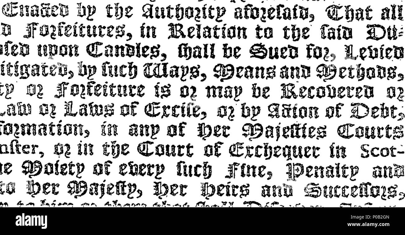. Inglese: Fleuron dal libro: un atto per la posa di taluni dazi doganali su candele e determinate tariffe su fondi per essere dato con cancellieri e gli apprendisti, ad aumentare la sua maestà di alimentazione, per l'anno mille settecento e dieci. 298 Un atto per la posa di taluni dazi doganali su candele Fleuron N053310-3 Foto Stock