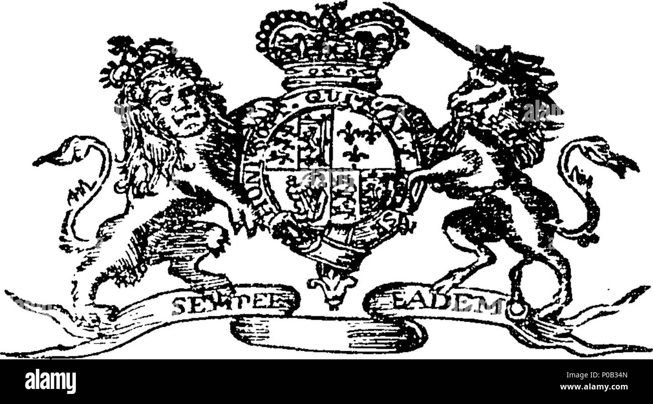 . Inglese: Fleuron dal libro: un atto per rendring più efficace un atto realizzato nel terzo anno del regno del Re Giacomo I PRIMI, intituled, un atto a prevenire ed evitare i pericoli che possono crescere di popish recusants; e anche di un altro atto realizzato nel primo anno del regno di loro tardi Maestà il Re William e Queen Mary, intituled, un atto che maturano in due università le presentazioni dei benefici appartenenti a Papists; e per la maturazione del Lords of justiciary potere di infliggere le stesse pene contro i gesuiti, di sacerdoti e di altri traffici Papists, che il privato-Consiglio di S Foto Stock