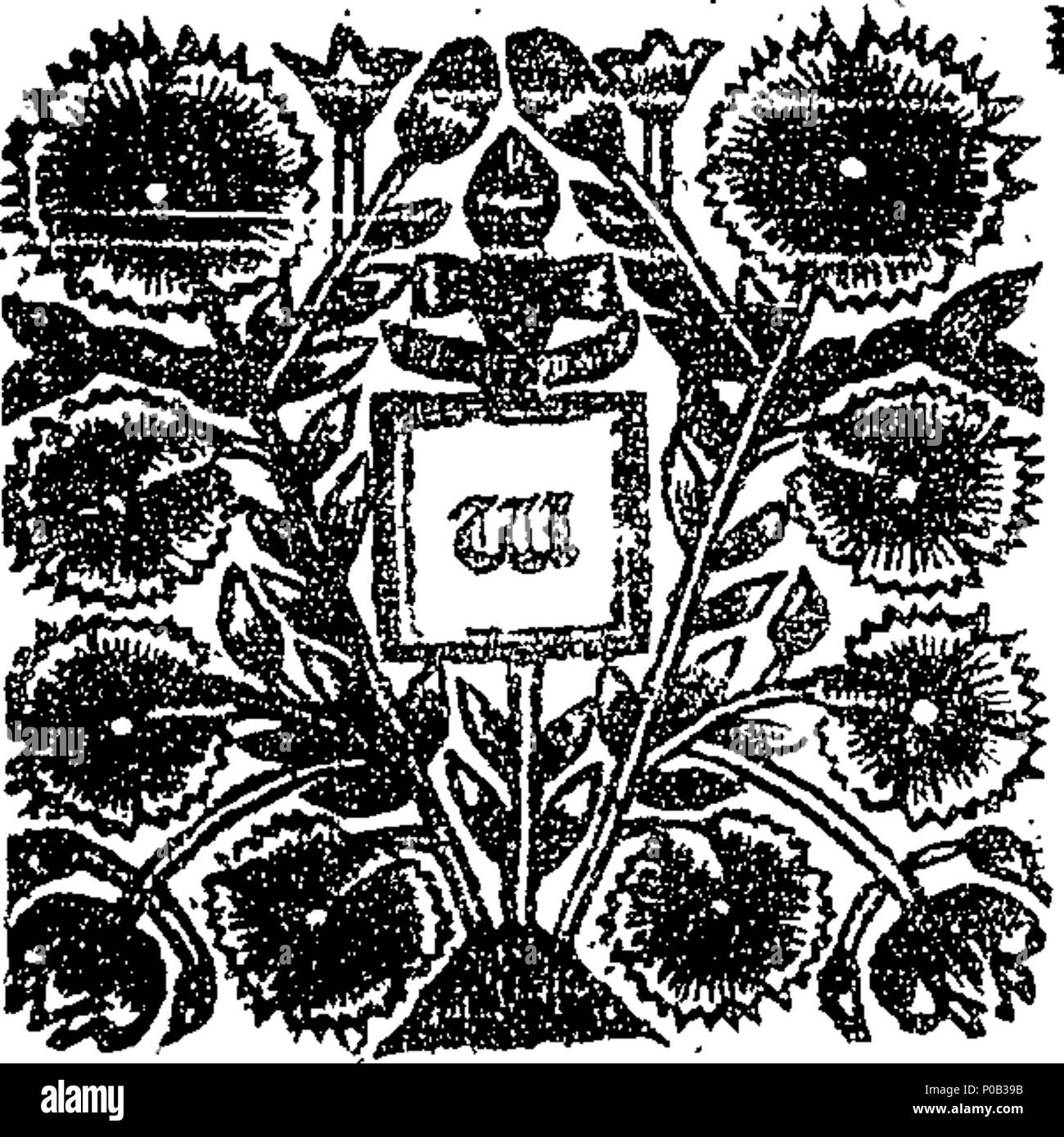 . Inglese: Fleuron dal libro: un atto di abrogazione della legge del primo anno del re Giacomo I, intitued, un atto per il bene false di spezie e per la concessione di un equivalente per la city di Londra, ammettendo brokers. 299 Un atto di abrogazione della legge del primo anno del re Giacomo I Fleuron N053886-1 Foto Stock