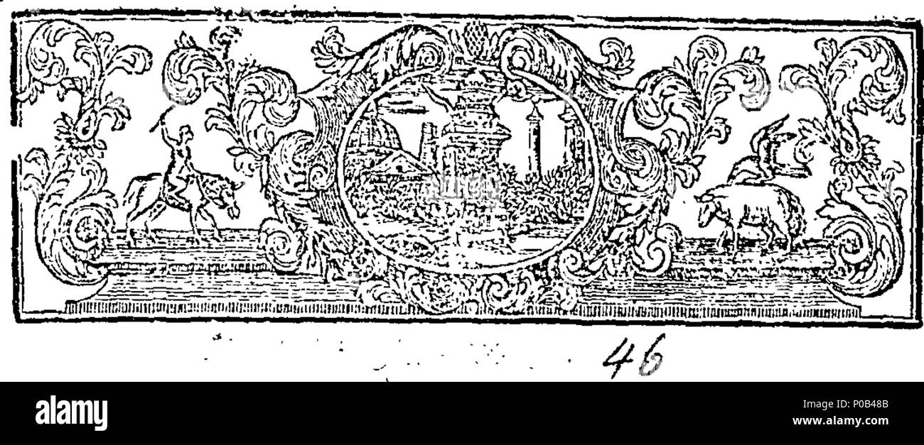 . Inglese: Fleuron dal libro: un atto per la maturazione si stabilirono station wagon di Edmund Bramston, Esquire, e Henrietta Maria sua moglie in Fondazione, per il sollevamento di diverse somme di denaro per porzioni dischargeing caricato sulla stessa; e per altri scopi ivi citati. 301 Un atto per la maturazione si stabilirono station wagon di Edmund Bramston Fleuron T062995-1 Foto Stock