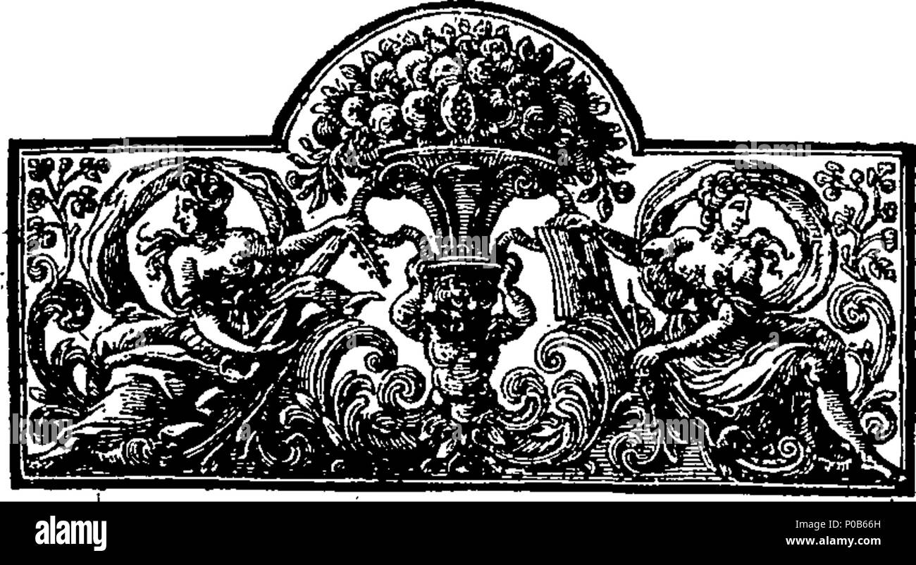 . Inglese: Fleuron dal libro: Una risposta a calunnie: con qualche commento su un pamphlet anonima, indirizzo'd a Sua Grazia il Duca di Newcastle, intitolato, alcune osservazioni sul commercio Assiento, così come è stata esercitata dalla società South-Sea, &c. Per cui i danni che ha, o è suscettibile a maturare in tal modo il commercio britannico e piantagioni, e particolarmente in Giamaica, è anche considerato. In due parti. Per il fattore per la società South-Sea, presso i quali la calunnia è stato finalizzato. 304 Una risposta a calunnie- con alcune osservazioni su un pamphlet anonima Fleuron T145125-2 Foto Stock