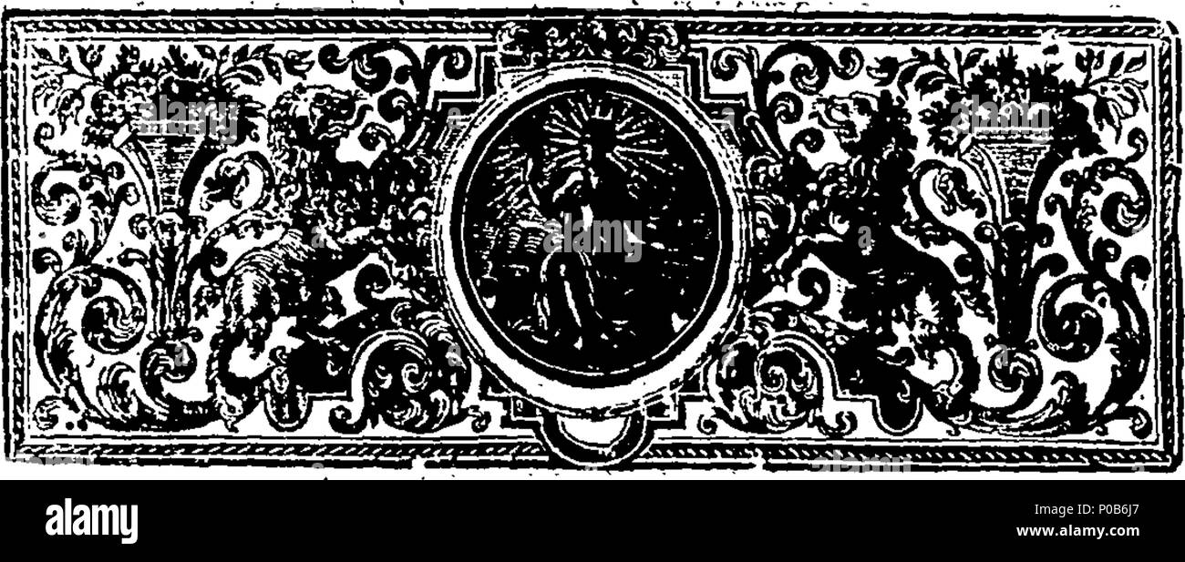 . Inglese: Fleuron dal libro: una poesia sul matrimonio di Sua Altezza Serenissima il Principe di Orange, con Ann Princess-Royal della Gran Bretagna. Da Santo Stefano di anatra. Ai quali si sono aggiunti, versi l'autore, da una divina. Con l'autore della risposta. 172 una poesia sul matrimonio di Sua Altezza Serenissima il Principe di Orange, con Ann Princess-Royal di Gran Bretagna Fleuron N011676-4 Foto Stock