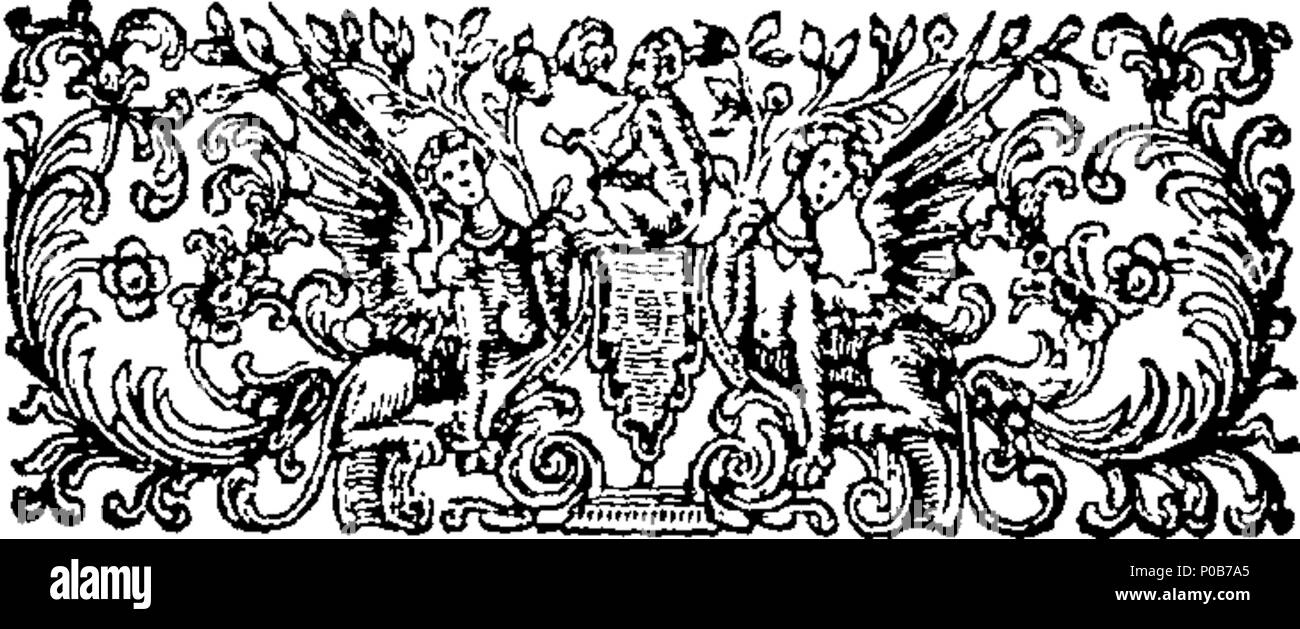 . Inglese: Fleuron dal libro: un saggio politico al commercio. Scritto in francese da Monsieur M*** tradotto con alcune annotazioni e commento. Da David Bindon, Esq; 173 un saggio politico su commerce Fleuron T106147-18 Foto Stock