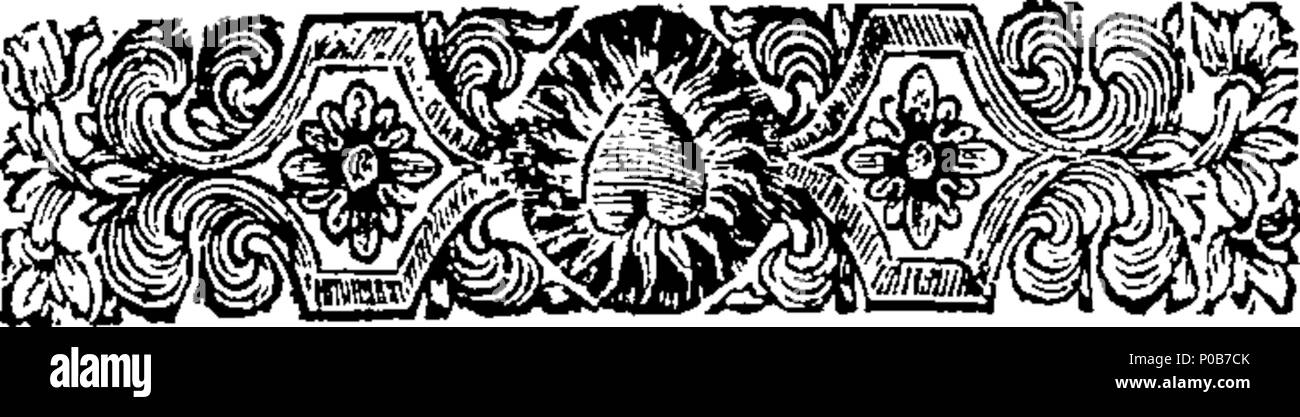 . Inglese: Fleuron dal libro: un saggio politico al commercio. Scritto in francese da Monsieur M*** tradotto con alcune annotazioni e commento. Da David Bindon, Esq; 173 un saggio politico su commerce Fleuron T106147-8 Foto Stock