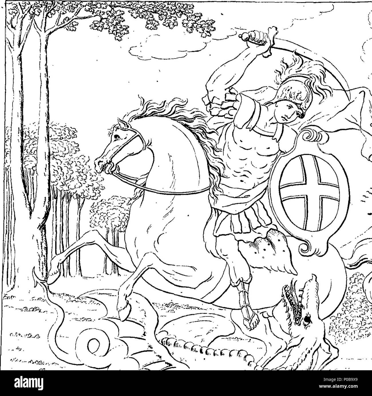 . Inglese: Fleuron dal libro: una proposta per un nuovo ordine in architettura, con regole per disegnare le varie parti. Annunziando La Intercoluminations, porticati, finestre e nicchie di questa composizione; e come esso è atto ad assemblare con le greche e romane: ordini anche il modo di immissione oltre il dorico, ionico e corinzio composito e ordini. Annunziando, analogamente, come colonne di questa composizione può essere raddoppiato per il supporto dell'angolo di un edificio (come il palladio ha raddoppiato quelle di ordine dorico sull'angolo sporgente nella parte anteriore del palazzo del conte Valerio a Vicenza, dove Foto Stock