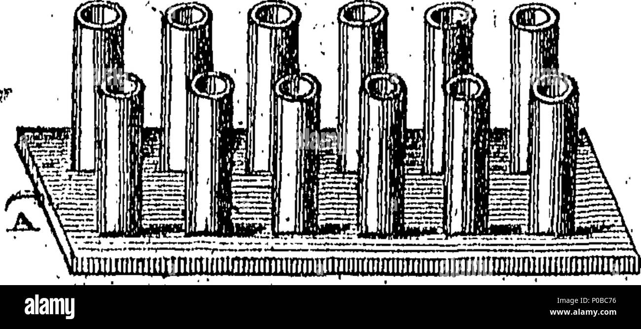 . Inglese: Fleuron dal libro: un nuovo trattato sui fuochi artificiali. I. contenente il metodo di raffinazione e di polverizzare del Salt-Petre. II. Di estrazione Salt-Petre da Gun-Powder danneggiato. III. Gli ingredienti utilizzati in fuochi d'artificio. IV. Per ripristinare danneggiato Gun-Powder alla propria forza. V. delle composizioni per i fuochi d'artificio. VI. La proporzione di stampi per Sky-Rockets, Wheel-Cases, serpenti, &c. Vii. Di opere come riferite a se stessi nell'aria. Viii. Delle opere per l'acqua. IX. Di fissata, mobile, proiettata e trasparenti. Il tutto illustrato con cinque piastre di rame, presentano Foto Stock