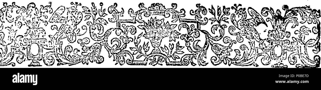 . Inglese: Fleuron dal libro: un atto di impower Elizabeth la moglie di Henry Thomas Carr, Esquire, un Lunatick, per fare un appuntamento di una somma di tremila sterline verso il pagamento del detto Lunatick i debiti e per altri scopi ivi citati. 302 Un atto di impower Elizabeth la moglie di Henry Thomas Carr Fleuron T059122-1 Foto Stock