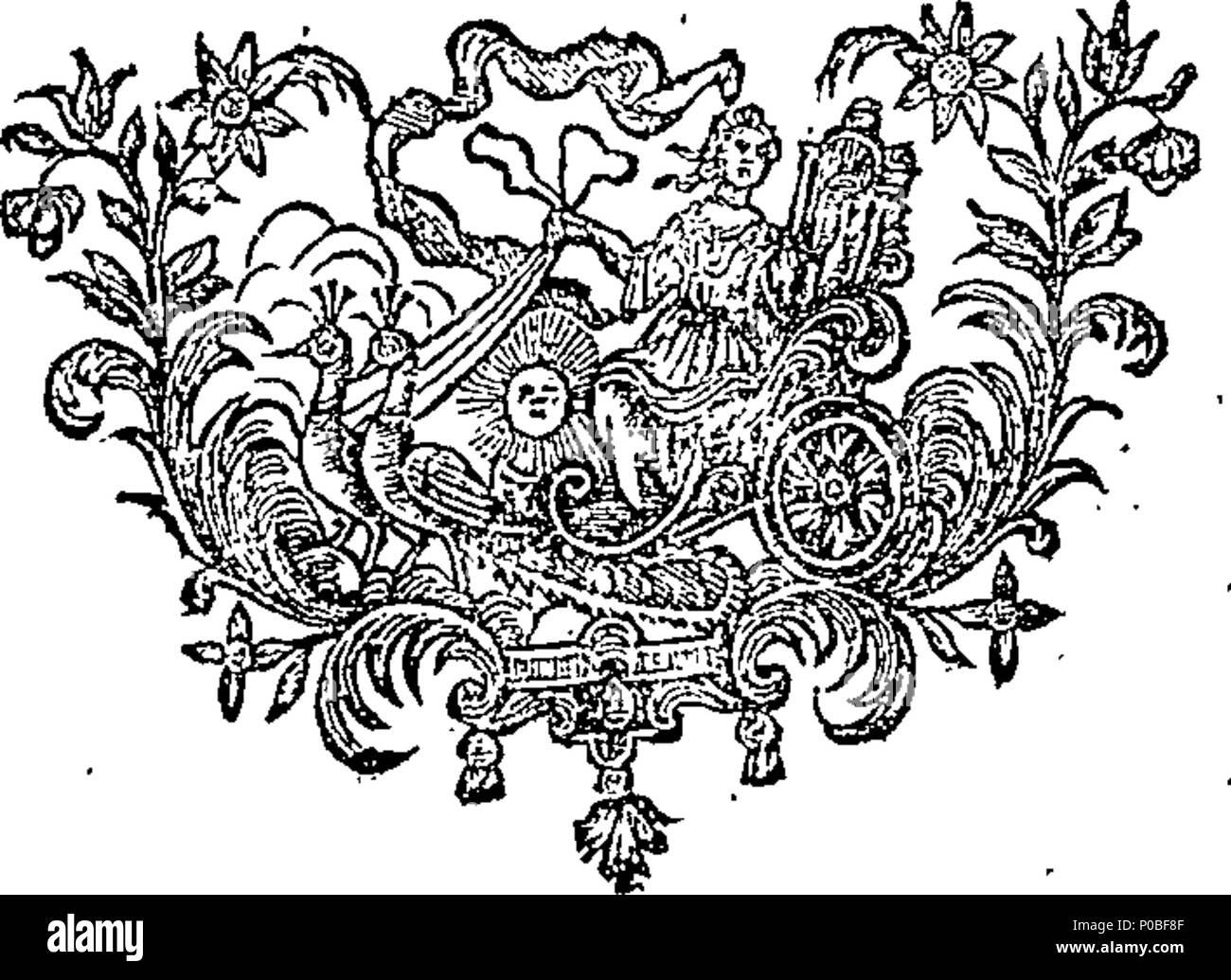 . Inglese: Fleuron dal libro: un semplice e pratico l esposizione del Credo e Decalogo. Fatto in inglese dal programma Erasmus per l'uso di Queen Anne Bolein. E stampati con la licenza Reale di Re Enrico VIII, Anno Dom. 1533. La seconda edizione. Con una prefazione del sig. bosone di Higgs. 169 Un semplice e pratico l esposizione del Credo e Decalogo Fleuron N038392-3 Foto Stock