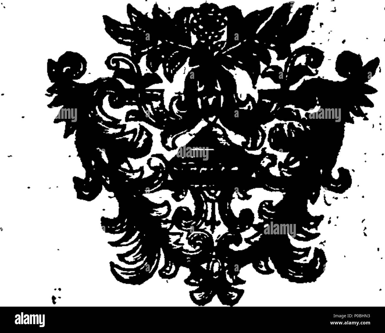 . Inglese: Fleuron dal libro: un argomento per dimostrare che il design di impiegare e enobling stranieri, è treasonable congiura contro la costituzione, pericolose per il Regno, un affronto alla nobiltà della Scozia in particolare, e disonorevole al peerage della Gran Bretagna in generale. Con una appendice; in cui un pamphlet insolente, entituled, l'anatomia della Gran Bretagna, è anatomiz'd; e il suo design e gli autori rilevato ed esposto. 309 un argomento per dimostrare che il design di impiegare e enobling stranieri Fleuron N025560-3 Foto Stock