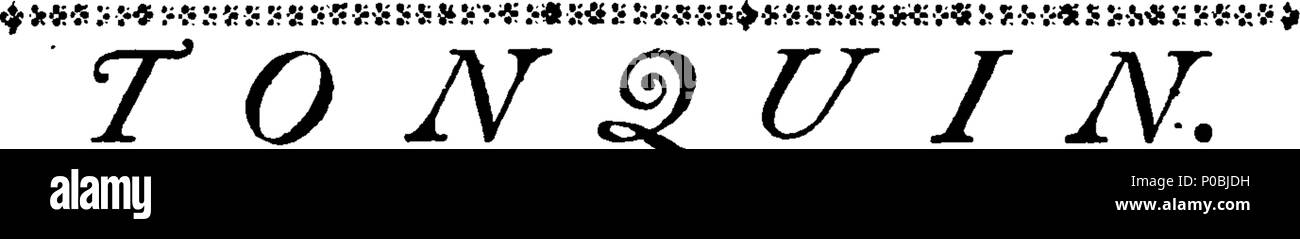 . Inglese: Fleuron dal libro: un autentico conto dei pesi, misure, scambi, dogana, dazi, port-ONERI, &c. &. Fatto uso di e pagati in diversi porti il East-Indies, commercializzati fino dagli europei: insieme con un conto di tutte le differenti monete (sia reale ed immaginaria) da whic tutti accompts in Asia sono mantenuti. Anche le monete, pesi, nomi e tocchi di oro, dell imperatore Hoppo e dei compiti sulla Measurage di European-Ships; con i dazi su tutti i buoni; importati ed esportati a Canton in Cina. Ai quali si sono aggiunti, tabelle, riducendo Troy-Weights in Canton-Weight; e Canto Foto Stock