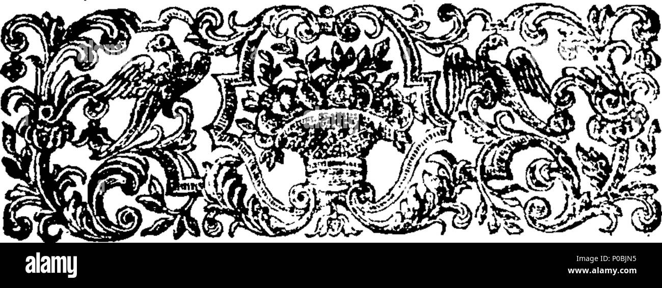 . Inglese: Fleuron dal libro: un account authentick della vita di Paul Wells, Gent. chi era eexecuted [sic] a Oxford, Sett. 1, 1749, per contraffazione; nonostante l'interesse utilizzato per fargli un perdono. Con un account del suo crimine e comportamento dal momento della sua ricezione di frasi per la sua esecuzione. Anche i motivi che hanno impedito la ricezione di sua maestà di clemenza. Da un gentiluomo di C.C.C. Oxon. 310 Un authentick conto della vita di Paul Wells, Gent Fleuron T109709-4 Foto Stock