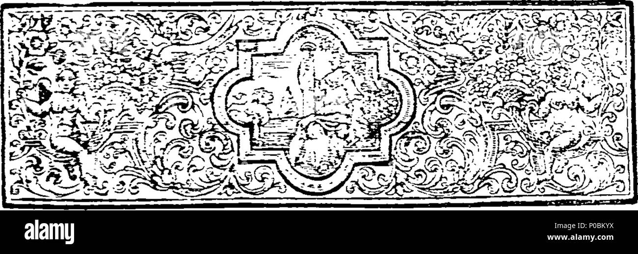 . Inglese: Fleuron dal libro: un'epistola dal re di Prussia, Monsieur Voltaire. Tradotto in inglese dal testo originale francese. 315 Epistola dal re di Prussia, Monsieur Voltaire Fleuron T092240-3 Foto Stock