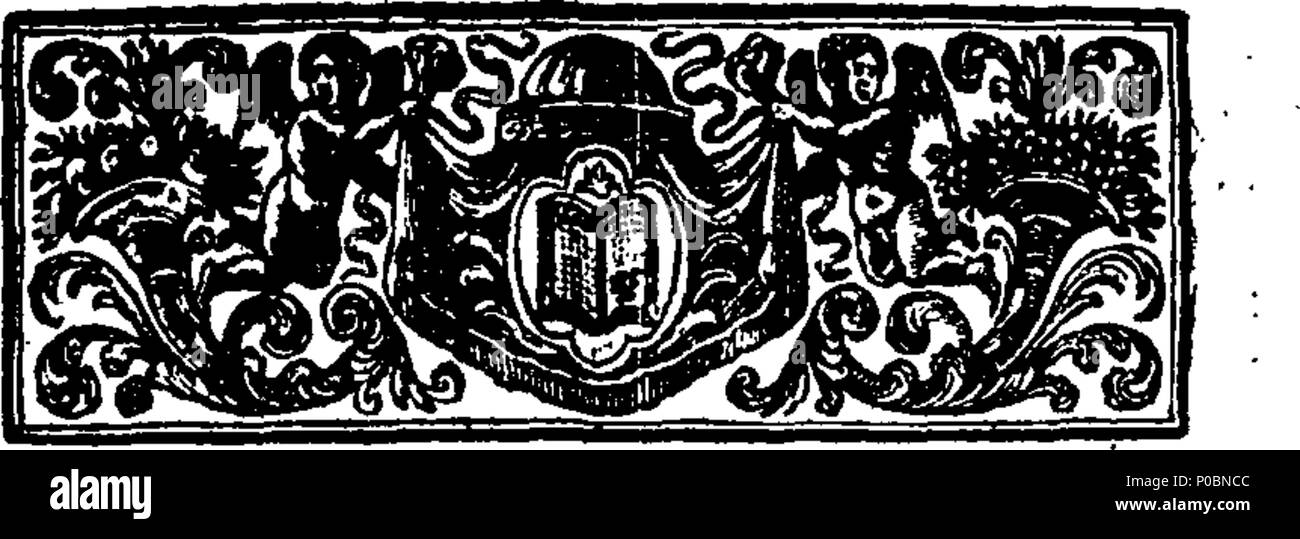 . Inglese: Fleuron dal libro: un secondo volume di meditazioni filosofiche, con inferenze divina: contenente una vista di 1. La primitiva purezza della creazione. 2. Il cambiamento che ne seguì all uomo la disobbedienza. 3. Le ulteriori modifiche che successe il diluvio, Lamech la profezia riguardante il suo Figlio Noè considerato; con una nuova definizione della presente Phaenomena della nostra atmosfera nella natura di un fulmine in un cielo terso Fire-Balls, Fire-Drakes, Shooting-Stars, e le luci del nord, con tempeste di tuoni e fulmini. 4. L'ultima e definitiva modifica per essere previsto, dopo che tutti i Sub Foto Stock