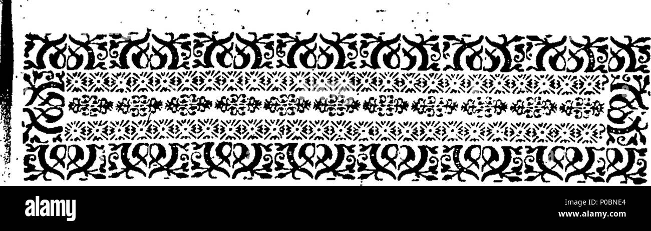 . Inglese: Fleuron dal libro: un saggio concernente la mia gratitudine. Scritto da Samuel Mather, M.A. e Cappellano di Sua Maestà il castello di William. [Quattro linee da Alsted]. 317 Un saggio concernente la gratitudine Fleuron W031948-3 Foto Stock