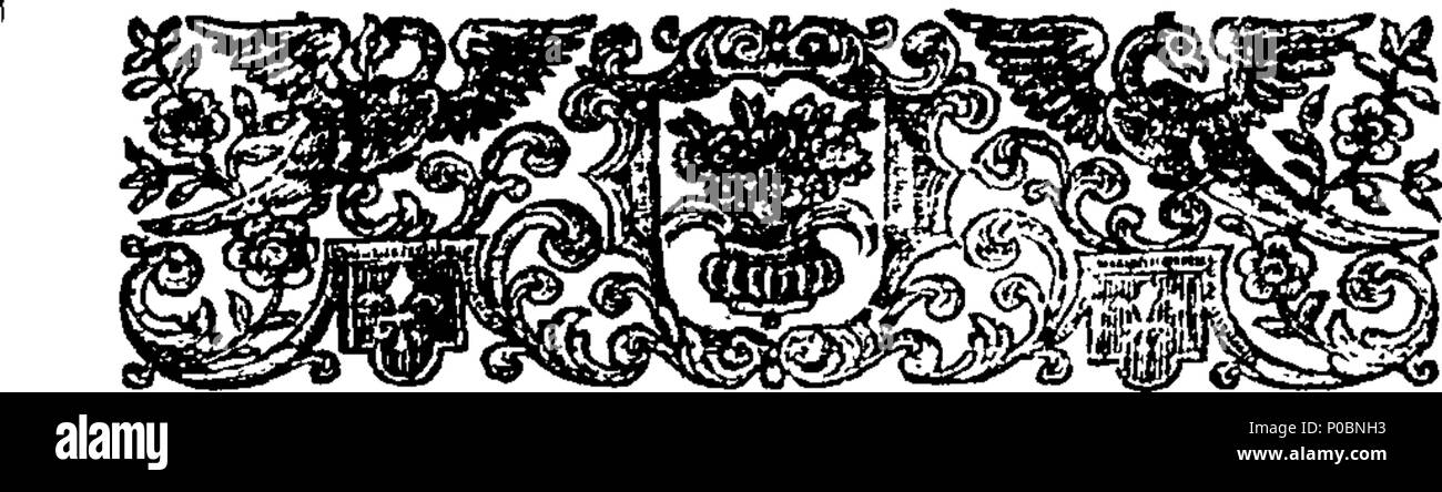 . Inglese: Fleuron dal libro: selezionare una raccolta di sermoni catholick, predicare'd prima che le Loro Maestà il Re James II. Maria Queen-Consort, Catherine Queen-Dowager, &c. ... Dal Reverendissimi Padri Ayray, Betham, Bix, Codrington, Ellis, Giffard, Godden, Levison, Scarisbrike. 187 una raccolta selezionata di catholick sermoni, predicare'd prima che le loro maestà il re Giacomo II Fleuron T144507-15 Foto Stock