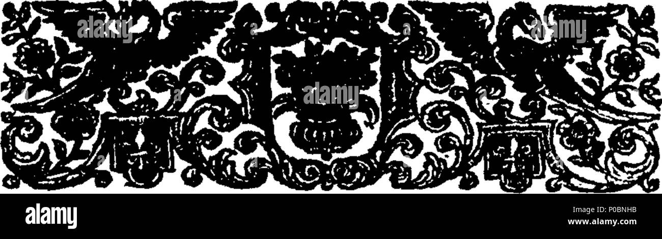 . Inglese: Fleuron dal libro: selezionare una raccolta di sermoni catholick, predicare'd prima che le Loro Maestà il Re James II. Maria Queen-Consort, Catherine Queen-Dowager, &c. ... Dal Reverendissimi Padri Ayray, Betham, Bix, Codrington, Ellis, Giffard, Godden, Levison, Scarisbrike. 187 una raccolta selezionata di catholick sermoni, predicare'd prima che le loro maestà il re Giacomo II Fleuron T144507-21 Foto Stock