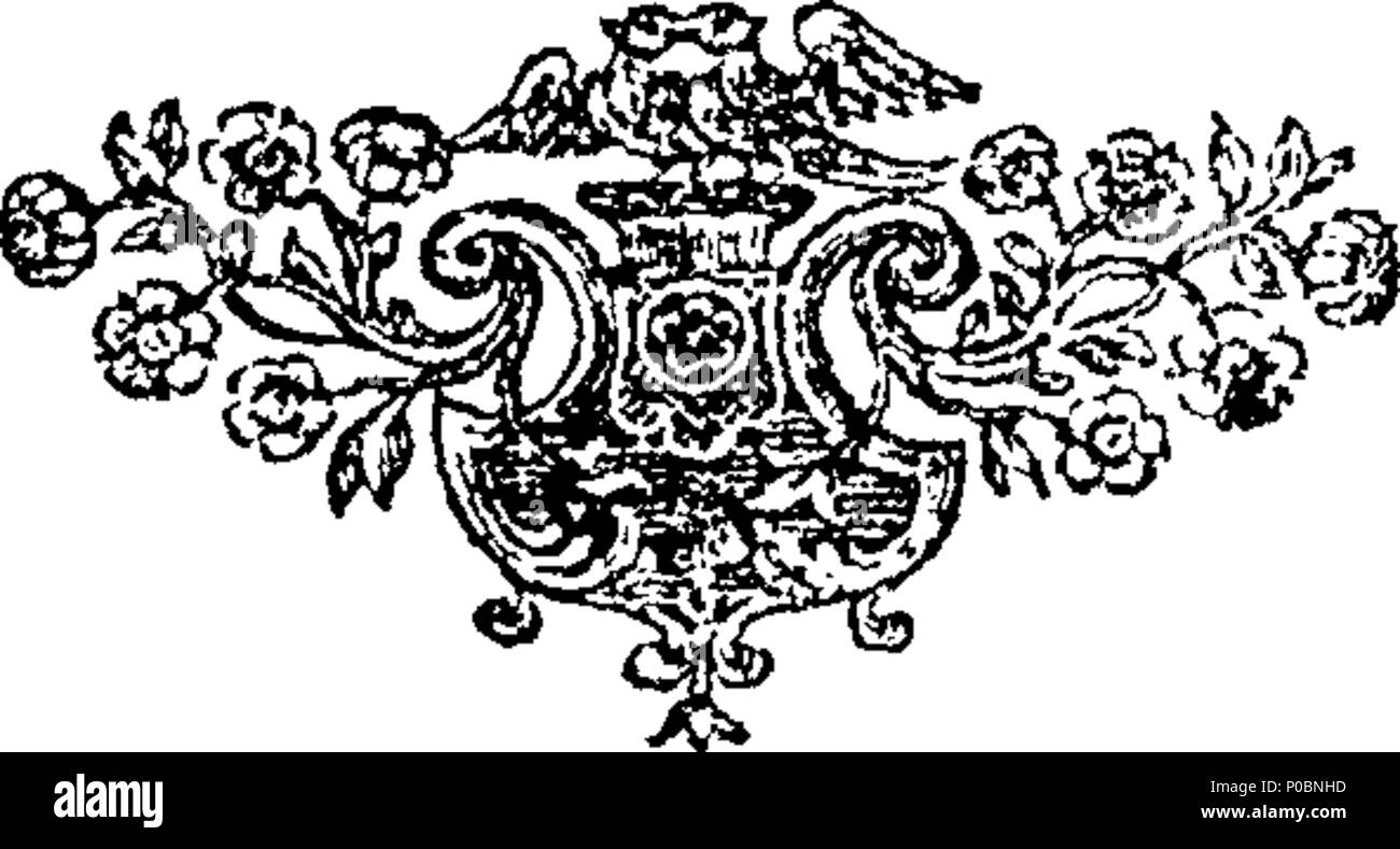. Inglese: Fleuron dal libro: selezionare una raccolta di sermoni catholick, predicare'd prima che le Loro Maestà il Re James II. Maria Queen-Consort, Catherine Queen-Dowager, &c. ... Dal Reverendissimi Padri Ayray, Betham, Bix, Codrington, Ellis, Giffard, Godden, Levison, Scarisbrike. 187 una raccolta selezionata di catholick sermoni, predicare'd prima che le loro maestà il re Giacomo II Fleuron T144507-19 Foto Stock