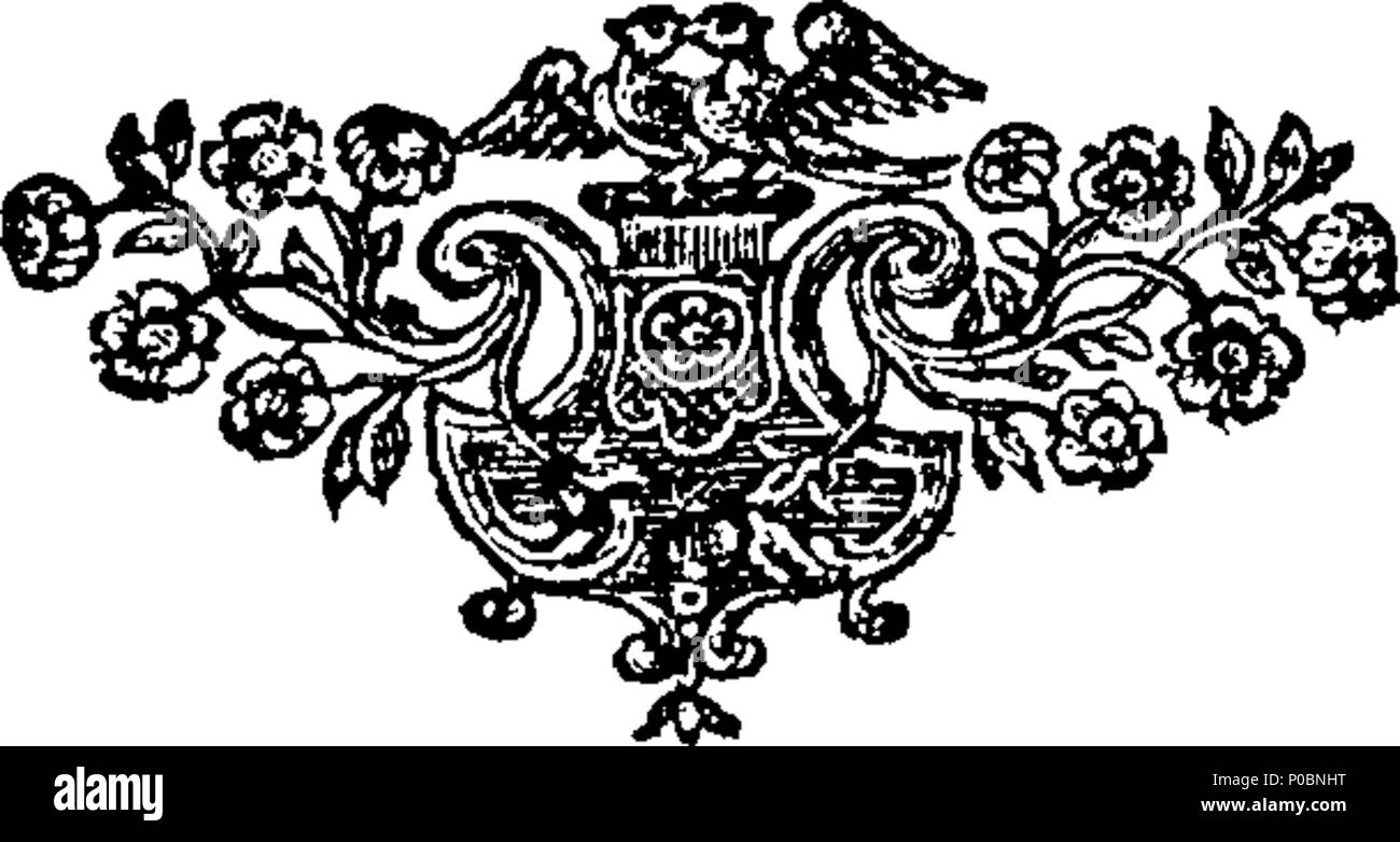 . Inglese: Fleuron dal libro: selezionare una raccolta di sermoni catholick, predicare'd prima che le Loro Maestà il Re James II. Maria Queen-Consort, Catherine Queen-Dowager, &c. ... Dal Reverendissimi Padri Ayray, Betham, Bix, Codrington, Ellis, Giffard, Godden, Levison, Scarisbrike. 187 una raccolta selezionata di catholick sermoni, predicare'd prima che le loro maestà il re Giacomo II Fleuron T144507-29 Foto Stock