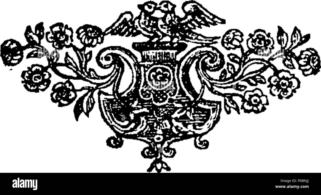 . Inglese: Fleuron dal libro: selezionare una raccolta di sermoni catholick, predicare'd prima che le Loro Maestà il Re James II. Maria Queen-Consort, Catherine Queen-Dowager, &c. ... Dal Reverendissimi Padri Ayray, Betham, Bix, Codrington, Ellis, Giffard, Godden, Levison, Scarisbrike. 187 una raccolta selezionata di catholick sermoni, predicare'd prima che le loro maestà il re Giacomo II Fleuron T144507-37 Foto Stock