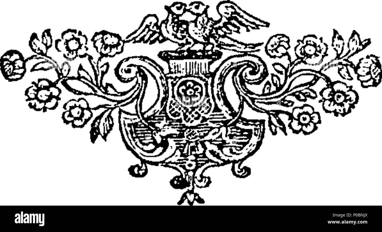 . Inglese: Fleuron dal libro: selezionare una raccolta di sermoni catholick, predicare'd prima che le Loro Maestà il Re James II. Maria Queen-Consort, Catherine Queen-Dowager, &c. ... Dal Reverendissimi Padri Ayray, Betham, Bix, Codrington, Ellis, Giffard, Godden, Levison, Scarisbrike. 187 una raccolta selezionata di catholick sermoni, predicare'd prima che le loro maestà il re Giacomo II Fleuron T144507-39 Foto Stock