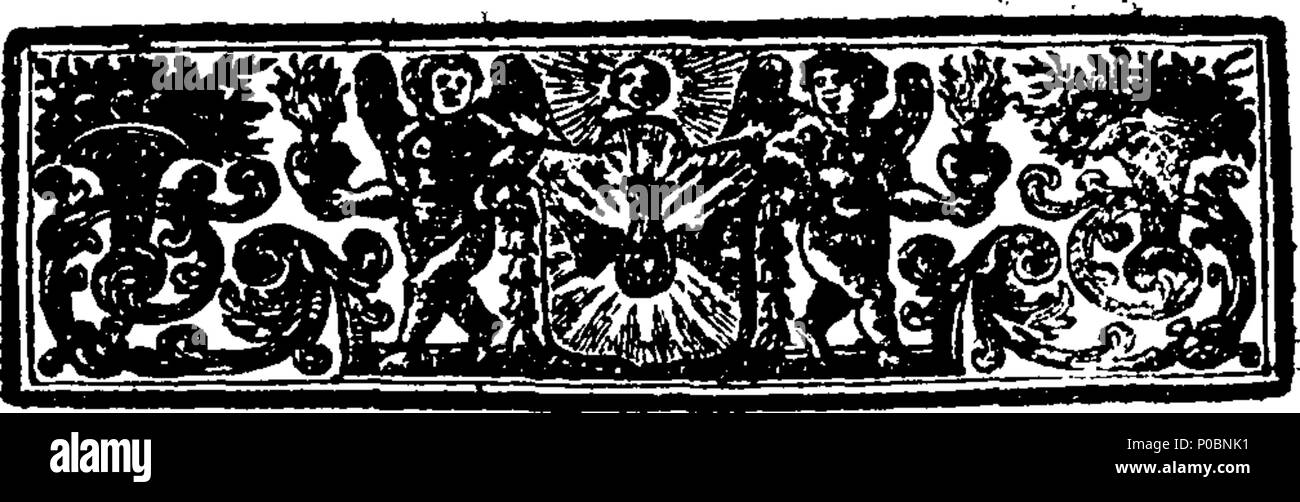 . Inglese: Fleuron dal libro: selezionare una raccolta di sermoni catholick, predicare'd prima che le Loro Maestà il Re James II. Maria Queen-Consort, Catherine Queen-Dowager, &c. ... Dal Reverendissimi Padri Ayray, Betham, Bix, Codrington, Ellis, Giffard, Godden, Levison, Scarisbrike. 187 una raccolta selezionata di catholick sermoni, predicare'd prima che le loro maestà il re Giacomo II Fleuron T144507-4 Foto Stock