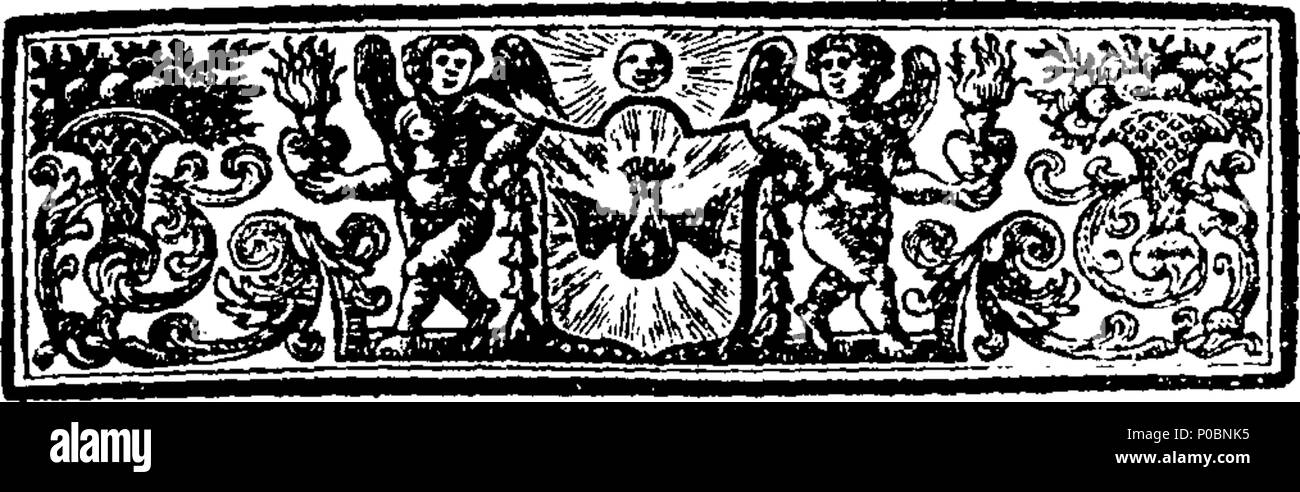 . Inglese: Fleuron dal libro: selezionare una raccolta di sermoni catholick, predicare'd prima che le Loro Maestà il Re James II. Maria Queen-Consort, Catherine Queen-Dowager, &c. ... Dal Reverendissimi Padri Ayray, Betham, Bix, Codrington, Ellis, Giffard, Godden, Levison, Scarisbrike. 187 una raccolta selezionata di catholick sermoni, predicare'd prima che le loro maestà il re Giacomo II Fleuron T144507-42 Foto Stock