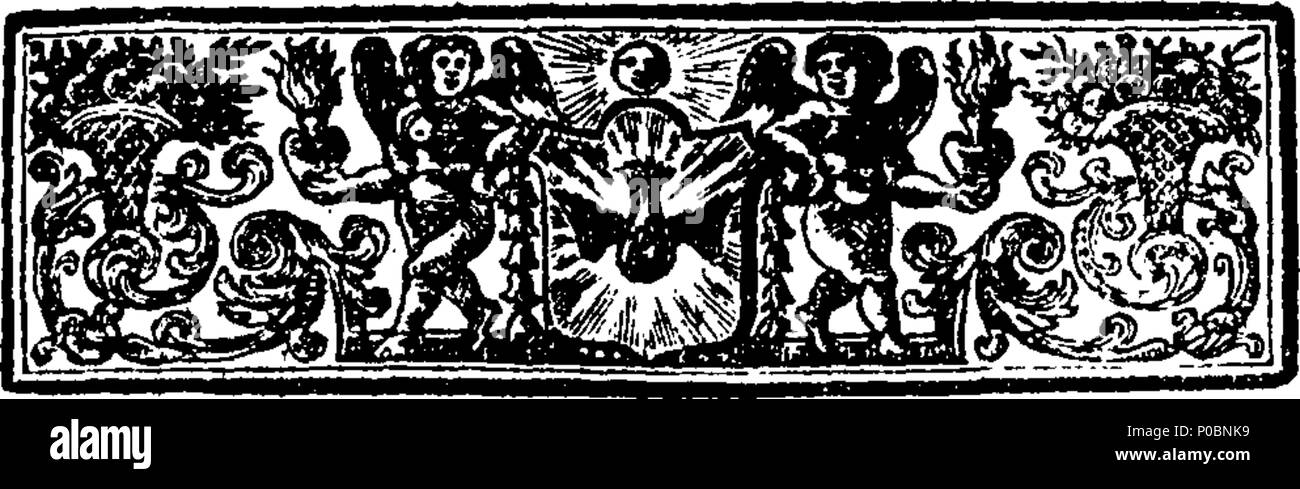 . Inglese: Fleuron dal libro: selezionare una raccolta di sermoni catholick, predicare'd prima che le Loro Maestà il Re James II. Maria Queen-Consort, Catherine Queen-Dowager, &c. ... Dal Reverendissimi Padri Ayray, Betham, Bix, Codrington, Ellis, Giffard, Godden, Levison, Scarisbrike. 187 una raccolta selezionata di catholick sermoni, predicare'd prima che le loro maestà il re Giacomo II Fleuron T144507-44 Foto Stock