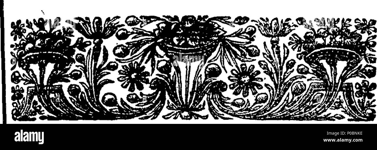 . Inglese: Fleuron dal libro: selezionare una raccolta di sermoni catholick, predicare'd prima che le Loro Maestà il Re James II. Maria Queen-Consort, Catherine Queen-Dowager, &c. ... Dal Reverendissimi Padri Ayray, Betham, Bix, Codrington, Ellis, Giffard, Godden, Levison, Scarisbrike. 187 una raccolta selezionata di catholick sermoni, predicare'd prima che le loro maestà il re Giacomo II Fleuron T144507-46 Foto Stock