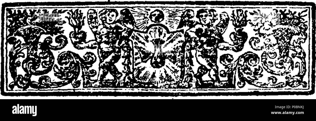 . Inglese: Fleuron dal libro: selezionare una raccolta di sermoni catholick, predicare'd prima che le Loro Maestà il Re James II. Maria Queen-Consort, Catherine Queen-Dowager, &c. ... Dal Reverendissimi Padri Ayray, Betham, Bix, Codrington, Ellis, Giffard, Godden, Levison, Scarisbrike. 187 una raccolta selezionata di catholick sermoni, predicare'd prima che le loro maestà il re Giacomo II Fleuron T144507-49 Foto Stock