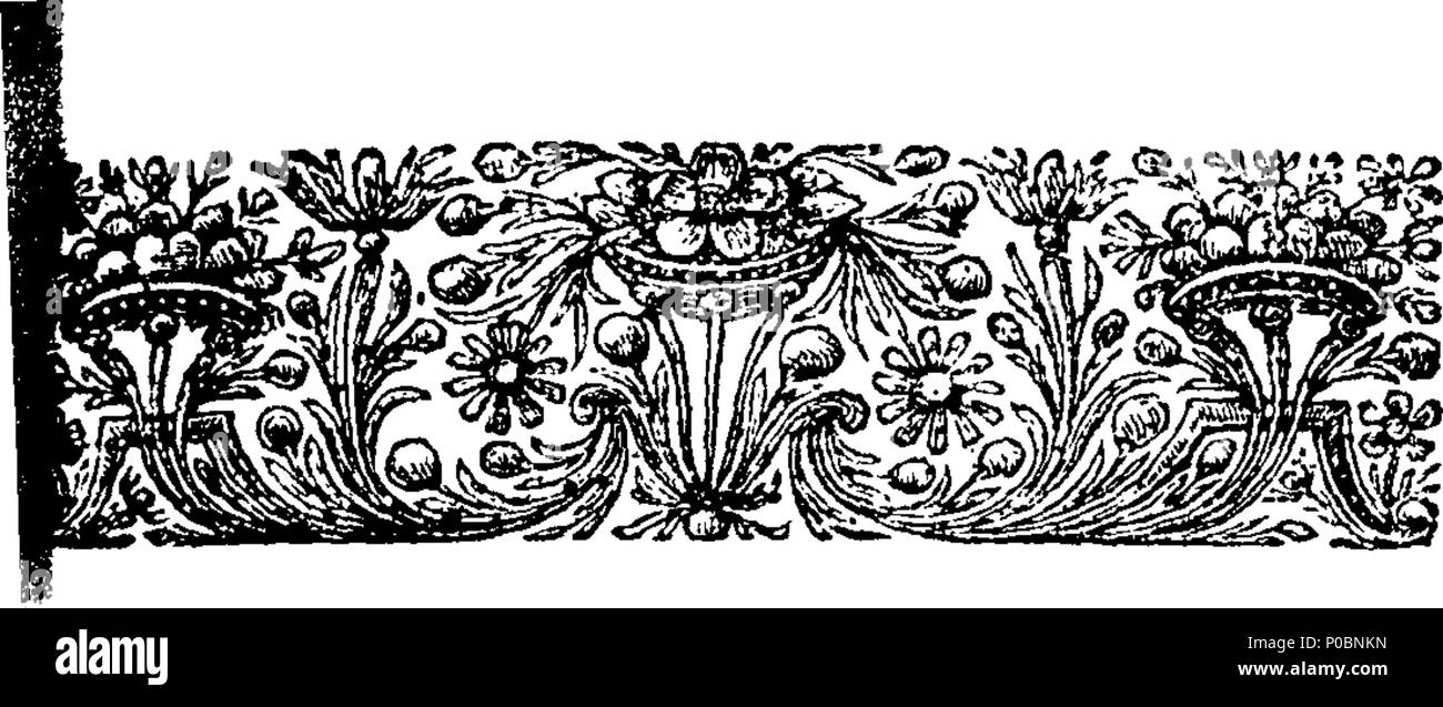 . Inglese: Fleuron dal libro: selezionare una raccolta di sermoni catholick, predicare'd prima che le Loro Maestà il Re James II. Maria Queen-Consort, Catherine Queen-Dowager, &c. ... Dal Reverendissimi Padri Ayray, Betham, Bix, Codrington, Ellis, Giffard, Godden, Levison, Scarisbrike. 187 una raccolta selezionata di catholick sermoni, predicare'd prima che le loro maestà il re Giacomo II Fleuron T144507-5 Foto Stock