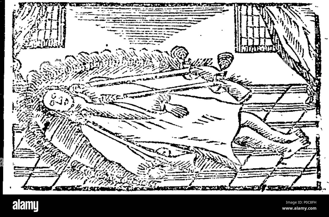 . Inglese: Fleuron dal libro: una relazione della temibile station wagon di Francesco Spira' dopo egli girare'd apostata dalla chiesa protestante a Popery. Come anche la vita miserabile e woful decessi, del sig. Giovanni Bambino, che disperatamente appendere'd se stesso in Brick-Lane, in Spittle-Fields, London, 1684, e il sig. Geo. Edwards, fine di Stratford in Essex, che volontariamente sparato a morte, gen. 4. 1704. A cui si aggiungono, K. James il primo profetico della maledizione su qualsiasi della sua razza, che dovrebbero Apostatise alla Chiesa di Roma. Con diversi esempi di Dio i giudizi su altri apostati. Con Origene lamentati della Foto Stock . Inglese: Fleuron dal libro: una relazione della temibile station wagon di Francesco Spira' dopo egli girare'd apostata dalla chiesa protestante a Popery. Come anche la vita miserabile e woful decessi, del sig. Giovanni Bambino, che disperatamente appendere'd se stesso in Brick-Lane, in Spittle-Fields, London, 1684, e il sig. Geo. Edwards, fine di Stratford in Essex, che volontariamente sparato a morte, gen. 4. 1704. A cui si aggiungono, K. James il primo profetico della maledizione su qualsiasi della sua razza, che dovrebbero Apostatise alla Chiesa di Roma. Con diversi esempi di Dio i giudizi su altri apostati. Con Origene lamentati della Foto Stock