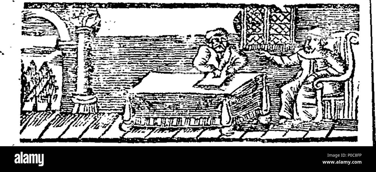 . Inglese: Fleuron dal libro: una relazione della temibile station wagon di Francesco Spira' dopo egli girare'd apostata dalla chiesa protestante a Popery. Come anche la vita miserabile e woful decessi, del sig. Giovanni Bambino, che disperatamente appendere'd se stesso in Brick-Lane, in Spittle-Fields, London, 1684, e il sig. Geo. Edwards, fine di Stratford in Essex, che volontariamente sparato a morte, gen. 4. 1704. A cui si aggiungono, K. James il primo profetico della maledizione su qualsiasi della sua razza, che dovrebbero Apostatise alla Chiesa di Roma. Con diversi esempi di Dio i giudizi su altri apostati. Con Origene lamentati della Foto Stock . Inglese: Fleuron dal libro: una relazione della temibile station wagon di Francesco Spira' dopo egli girare'd apostata dalla chiesa protestante a Popery. Come anche la vita miserabile e woful decessi, del sig. Giovanni Bambino, che disperatamente appendere'd se stesso in Brick-Lane, in Spittle-Fields, London, 1684, e il sig. Geo. Edwards, fine di Stratford in Essex, che volontariamente sparato a morte, gen. 4. 1704. A cui si aggiungono, K. James il primo profetico della maledizione su qualsiasi della sua razza, che dovrebbero Apostatise alla Chiesa di Roma. Con diversi esempi di Dio i giudizi su altri apostati. Con Origene lamentati della Foto Stock