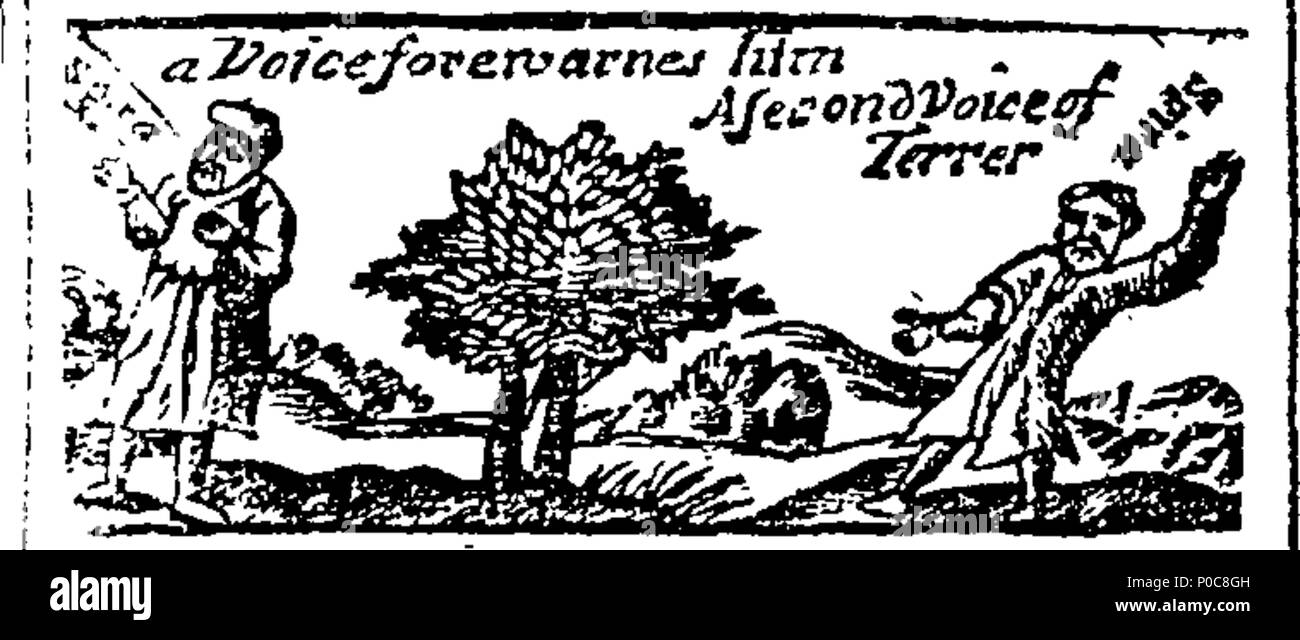 . Inglese: Fleuron dal libro: una relazione della temibile station wagon di Francesco Spira, dopo egli girare'd apostata dalla chiesa protestante a Popery. Come anche la vita miserabile e woful decessi, del sig. Giovanni Bambino, che disperatamente appendere'd se stesso in Brick-Lane, in Spittle-Fields, Londra, 1684. e il sig. Geo. Edwards, fine di Stratford in Essex, che volontariamente sparato a morte, gen. 4, 1704. A cui si aggiungono, K. James il primo profetico della maledizione su qualsiasi della sua razza, che dovrebbero Apostatise alla Chiesa o Roma. Con diversi esempi di Dio i giudizi su altri apostati. Con origene il lamento Foto Stock . Inglese: Fleuron dal libro: una relazione della temibile station wagon di Francesco Spira, dopo egli girare'd apostata dalla chiesa protestante a Popery. Come anche la vita miserabile e woful decessi, del sig. Giovanni Bambino, che disperatamente appendere'd se stesso in Brick-Lane, in Spittle-Fields, Londra, 1684. e il sig. Geo. Edwards, fine di Stratford in Essex, che volontariamente sparato a morte, gen. 4, 1704. A cui si aggiungono, K. James il primo profetico della maledizione su qualsiasi della sua razza, che dovrebbero Apostatise alla Chiesa o Roma. Con diversi esempi di Dio i giudizi su altri apostati. Con origene il lamento Foto Stock