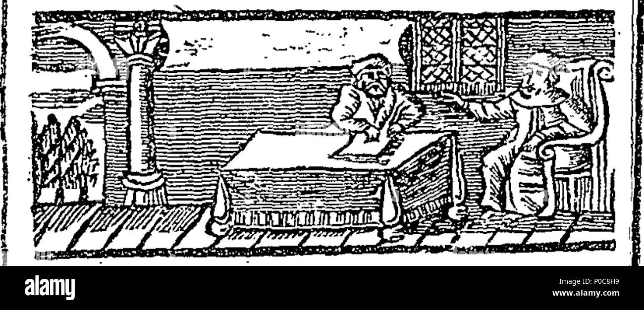 . Inglese: Fleuron dal libro: una relazione della temibile station wagon di Francesco Spira, dopo egli girare'd apostata dalla chiesa protestante a Popery. Come anche la vita miserabile e woful decessi, del sig. Giovanni Bambino, che disperatamente appendere'd se stesso in Brick-Lane, in Spittle-Fields, Londra, 1684. e il sig. Geo. Edwards, fine di Stratford in Essex, che volontariamente sparato a morte, gen. 4. 1704. A cui si aggiungono, K. James il primo profetico della maledizione su qualsiasi della sua razza, che dovrebbero Apostatise alla Chiesa di Roma. Con diversi esempi di Dio i giudizi su altri apostati. Con Origene's Lamentatio Foto Stock . Inglese: Fleuron dal libro: una relazione della temibile station wagon di Francesco Spira, dopo egli girare'd apostata dalla chiesa protestante a Popery. Come anche la vita miserabile e woful decessi, del sig. Giovanni Bambino, che disperatamente appendere'd se stesso in Brick-Lane, in Spittle-Fields, Londra, 1684. e il sig. Geo. Edwards, fine di Stratford in Essex, che volontariamente sparato a morte, gen. 4. 1704. A cui si aggiungono, K. James il primo profetico della maledizione su qualsiasi della sua razza, che dovrebbero Apostatise alla Chiesa di Roma. Con diversi esempi di Dio i giudizi su altri apostati. Con Origene's Lamentatio Foto Stock