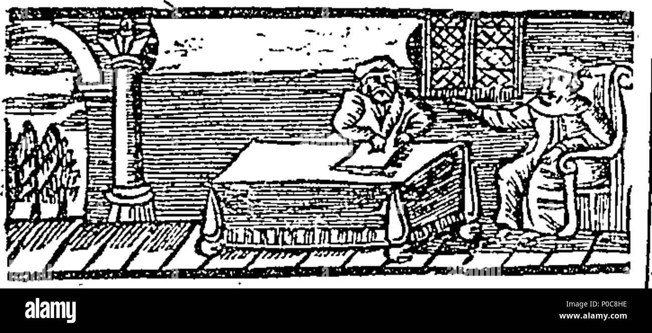 . Inglese: Fleuron dal libro: una relazione della temibile station wagon di Francesco Spira, dopo egli girare'd apostata dalla chiesa protestante a Popery. Come anche la vita miserabile e woful decessi, del sig. Giovanni Bambino, che disperatamente appendere'd se stesso in Brick-Lane, in Spittle-Fields, Londra, 1684. e il sig. Geo. Edwards, fine di Stratford in Essex, che volontariamente sparato a morte, gen. 4. 1704. A cui si aggiungono, K. James il primo profetico della maledizione su qualsiasi della sua razza, che dovrebbero Apostatise alla Chiesa di Roma. Con diversi esempi di Dio i giudizi su altri apostati. Con Origene's Lamentatio Foto Stock . Inglese: Fleuron dal libro: una relazione della temibile station wagon di Francesco Spira, dopo egli girare'd apostata dalla chiesa protestante a Popery. Come anche la vita miserabile e woful decessi, del sig. Giovanni Bambino, che disperatamente appendere'd se stesso in Brick-Lane, in Spittle-Fields, Londra, 1684. e il sig. Geo. Edwards, fine di Stratford in Essex, che volontariamente sparato a morte, gen. 4. 1704. A cui si aggiungono, K. James il primo profetico della maledizione su qualsiasi della sua razza, che dovrebbero Apostatise alla Chiesa di Roma. Con diversi esempi di Dio i giudizi su altri apostati. Con Origene's Lamentatio Foto Stock