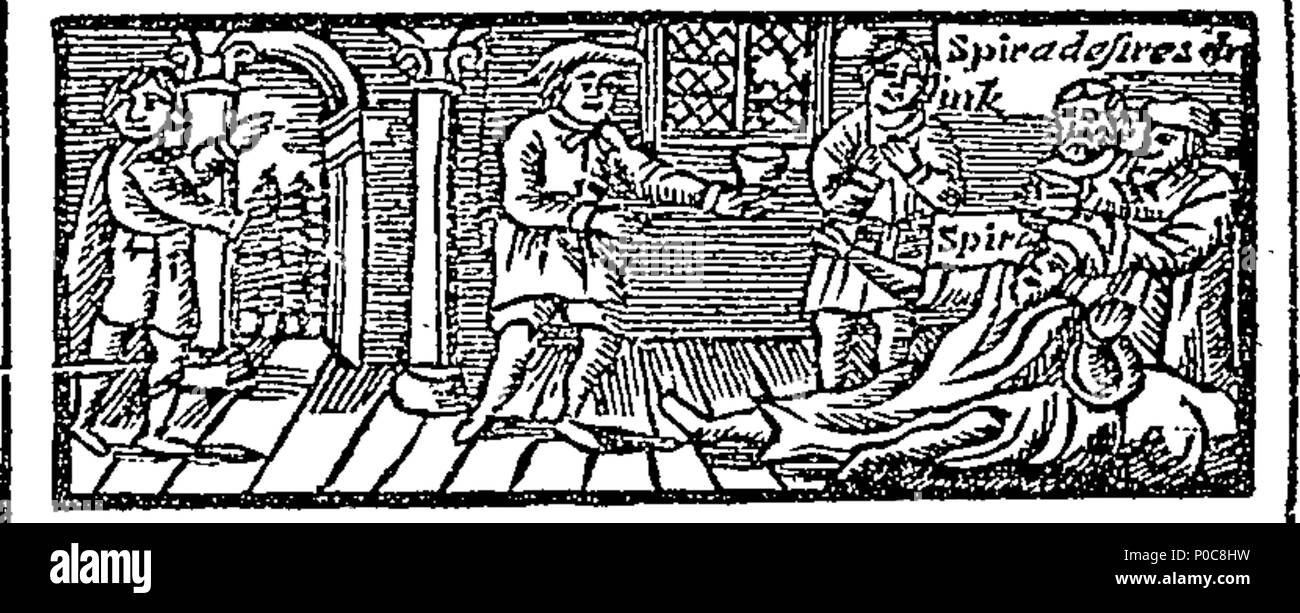 . Inglese: Fleuron dal libro: una relazione della temibile station wagon di Francesco Spira, dopo egli girare'd apostata dalla chiesa protestante a Popery. Come anche la vita miserabile e woful decessi, del sig. Giovanni Bambino, che disperatamente appendere'd se stesso in Brick-Lane, in Spittle-Fields, Londra, 1684. e il sig. Geo. Edwards, fine di Stratford in Essex, che volontariamente sparato a morte, gen. 4. 1704. A cui si aggiungono, K. James il primo profetico della maledizione su qualsiasi della sua razza, che dovrebbero Apostatise alla Chiesa di Roma. Con diversi esempi di Dio i giudizi su altri apostati. Con Origene's Lamentatio Foto Stock . Inglese: Fleuron dal libro: una relazione della temibile station wagon di Francesco Spira, dopo egli girare'd apostata dalla chiesa protestante a Popery. Come anche la vita miserabile e woful decessi, del sig. Giovanni Bambino, che disperatamente appendere'd se stesso in Brick-Lane, in Spittle-Fields, Londra, 1684. e il sig. Geo. Edwards, fine di Stratford in Essex, che volontariamente sparato a morte, gen. 4. 1704. A cui si aggiungono, K. James il primo profetico della maledizione su qualsiasi della sua razza, che dovrebbero Apostatise alla Chiesa di Roma. Con diversi esempi di Dio i giudizi su altri apostati. Con Origene's Lamentatio Foto Stock